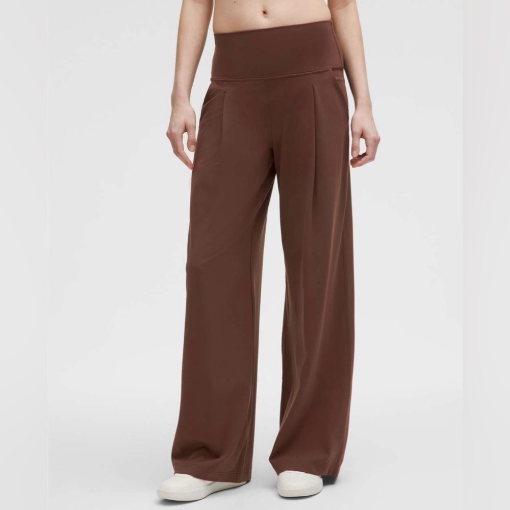 lululemon athletica palazzo Wide-Leg Pants in Brown lava cake 12 tall